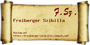 Freiberger Szibilla névjegykártya
